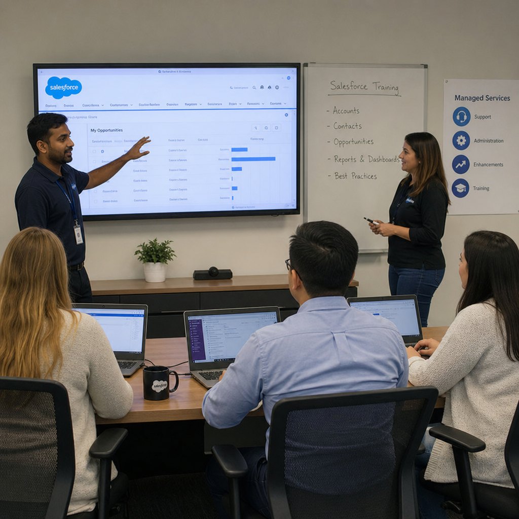Illustration: Benefits of Salesforce Implementation Services Explained