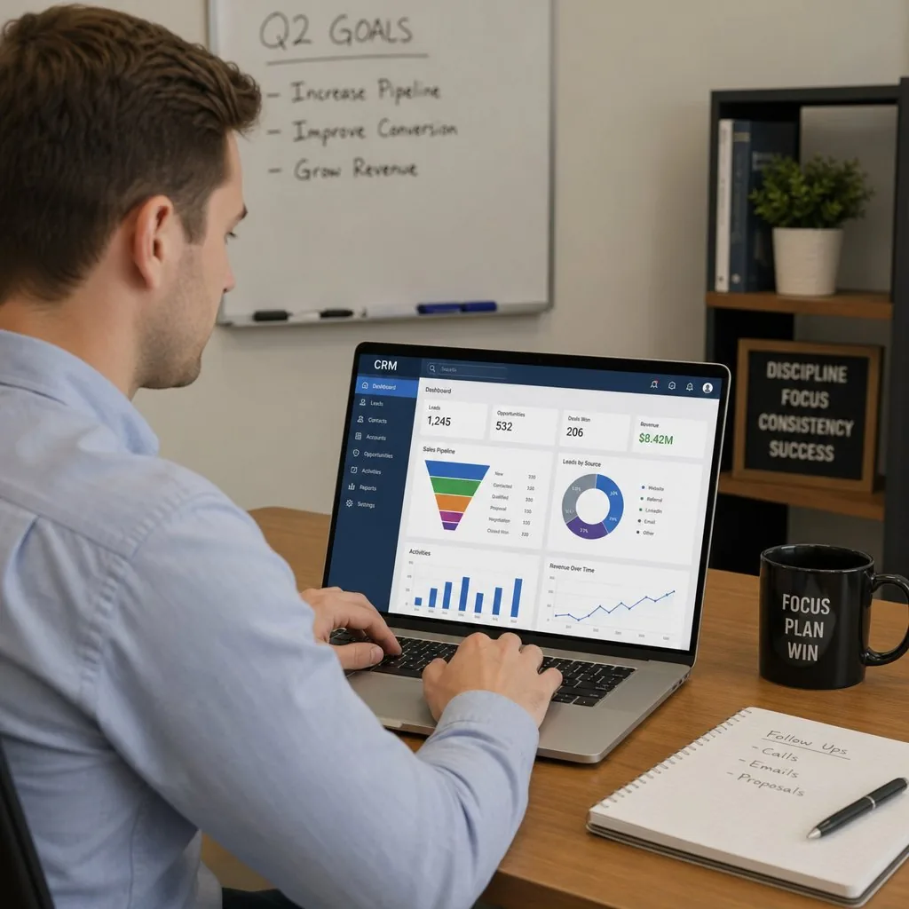 Salesforce Sales Cloud pipeline and forecasting illustration
