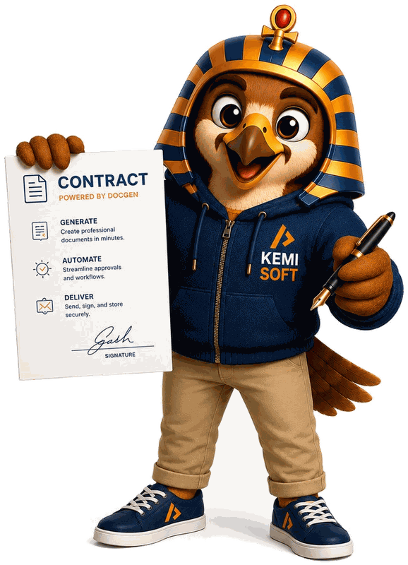 Horus holding a contract
