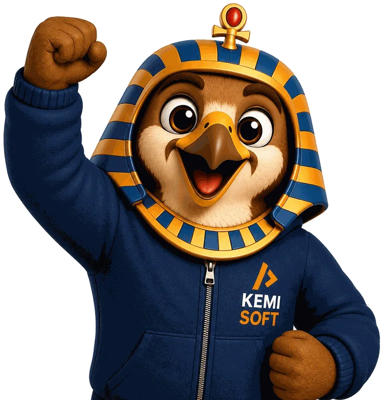 Horus, the Kemisoft falcon mascot