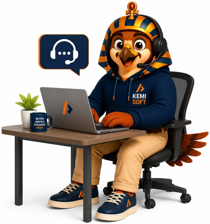 Horus, the Kemisoft falcon mascot