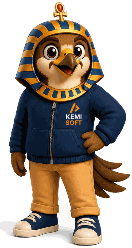 Horus, the Kemisoft falcon mascot