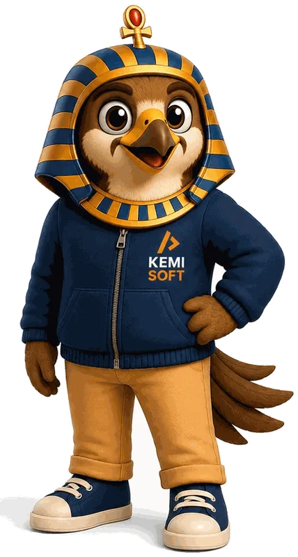 Horus, the Kemisoft falcon mascot